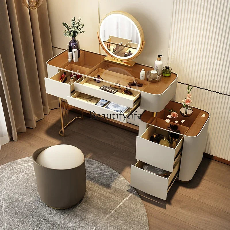 FG11Light luxury solid wood dresser Modern simple storage integrated rigid glass dresser
FG11Light luxury solid wood dresser Modern simple storage integrated rigid glass dresser
