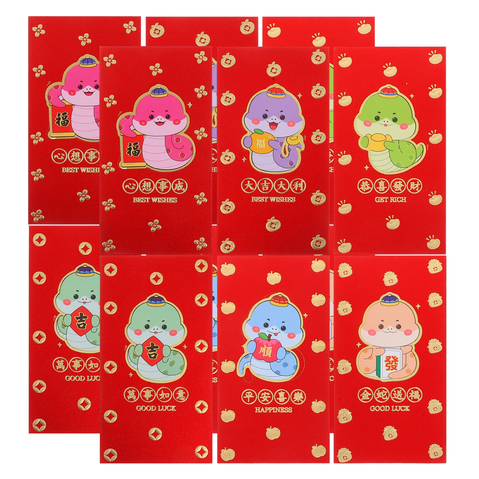 12 Pcs Red Envelope Cash Lucky Packets Hong Bao Snake Chinese New Year Gift Matte Finish Traditional Design Spring Festival
12 Pcs Red Envelope Cash Lucky Packets Hong Bao Snake Chinese New Year Gift Matte Finish Traditional Design Spring Festival