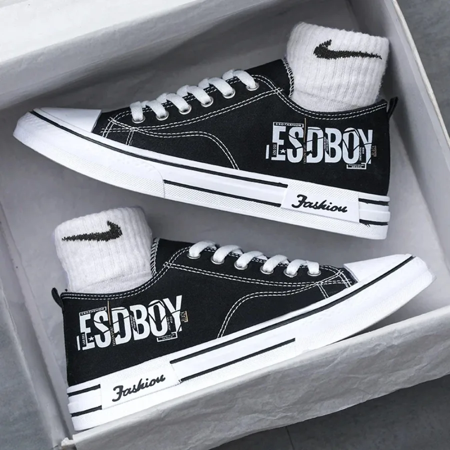 Men Sneakers Breathable Sports Shoes Men's Canvas Shoes Casual Shoe Black Cloth Shoes Trend Letter Men Footwear Low Cut Sneaker
Men Sneakers Breathable Sports Shoes Men's Canvas Shoes Casual Shoe Black Cloth Shoes Trend Letter Men Footwear Low Cut Sneaker