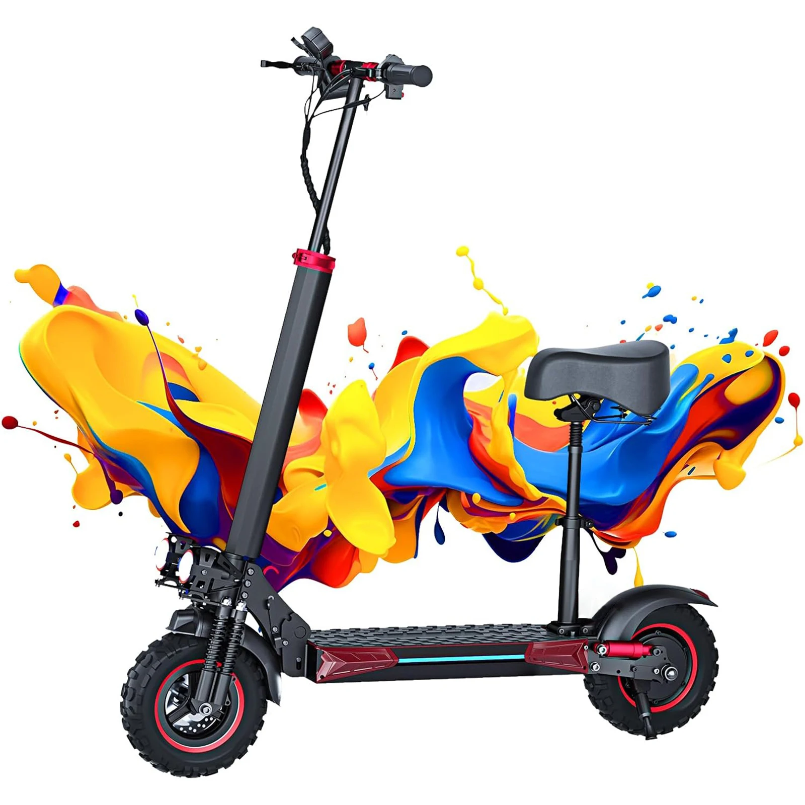 Внедорожный электрический самокат мощностью 1200 Вт с сиденьем, аккумулятор 48 В, 21 Ач, максимальная скорость 30 миль в час, диапазон 35 миль, складной пригородный электронный самокат
Внедорожный электрический самокат мощностью 1200 Вт с сиденьем, аккумулятор 48 В, 21 Ач, максимальная скорость 30 миль в час, диапазон 35 миль, складной пригородный электронный самокат