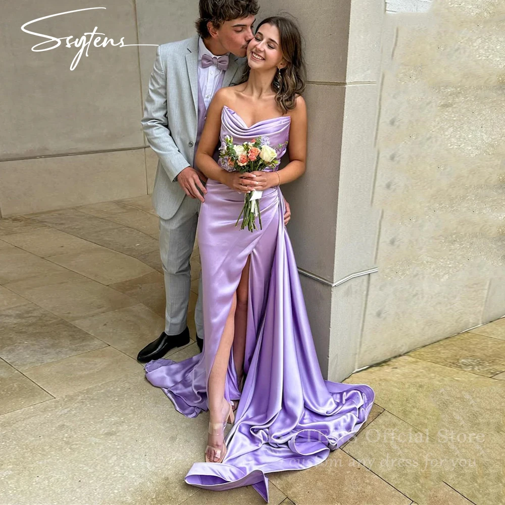 SSYTENS Lilac Mermaid Evening Dresses Elegant Wedding Party Prom Dress Sleeveless Robe De Soiree Dubai Sexy Slit Gown Customized
SSYTENS Lilac Mermaid Evening Dresses Elegant Wedding Party Prom Dress Sleeveless Robe De Soiree Dubai Sexy Slit Gown Customized