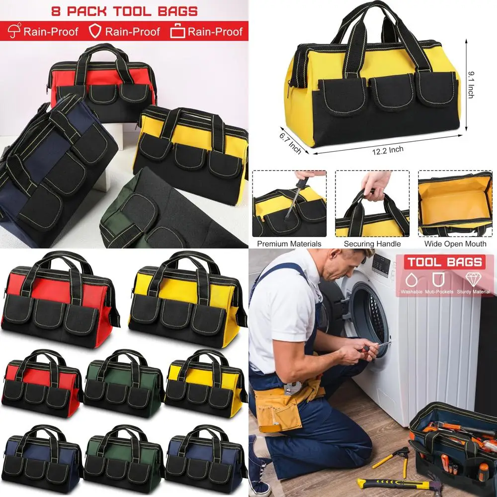 Heavy-Duty Waterproof 13 Tool Bag with Wide Mouth and Multi-Pockets for Men: Ideal for Electricians, Carpenters, and Mechanics
Heavy-Duty Waterproof 13 Tool Bag with Wide Mouth and Multi-Pockets for Men: Ideal for Electricians, Carpenters, and Mechanics