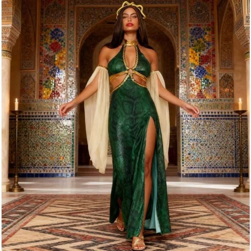 Greek Gorgon Costume with Snake Wig Halloween Dress Greek Mythology Cosplay
Greek Gorgon Costume with Snake Wig Halloween Dress Greek Mythology Cosplay