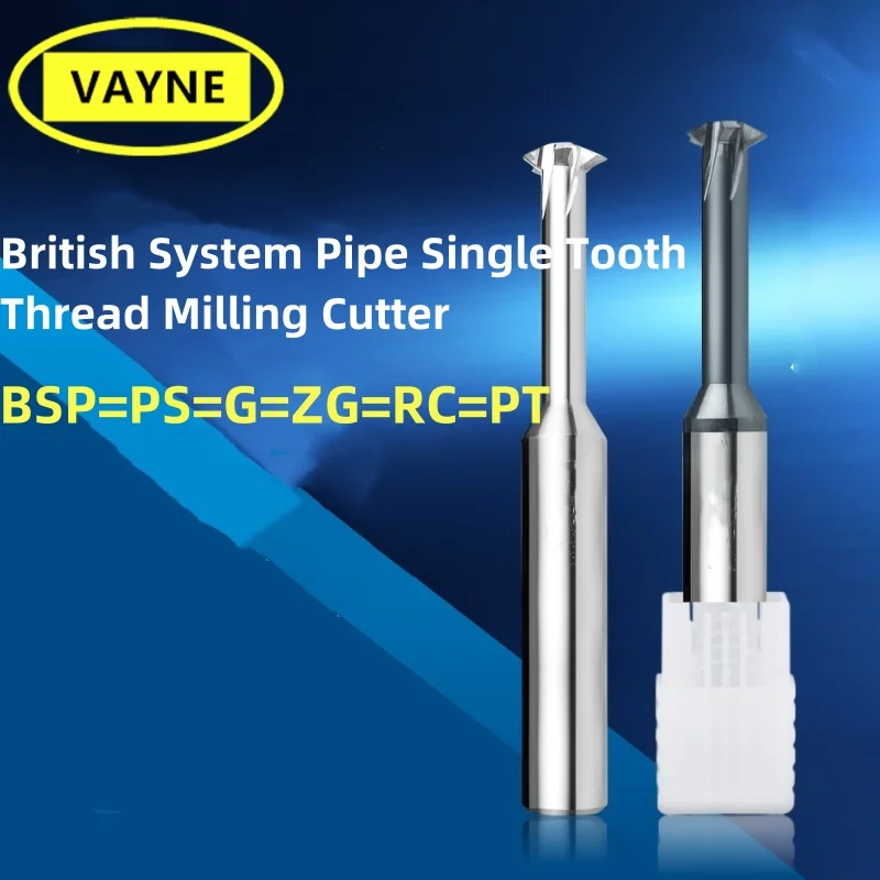 1PCS CNC 55HRC British Single Tooth Pipe Thread Mills Cutter P0.907 P2.54 BSP/G/ZG/PT/RC 1/8 1/4 3/8 3/4 1''-11
1PCS CNC 55HRC British Single Tooth Pipe Thread Mills Cutter P0.907 P2.54 BSP/G/ZG/PT/RC 1/8 1/4 3/8 3/4 1''-11