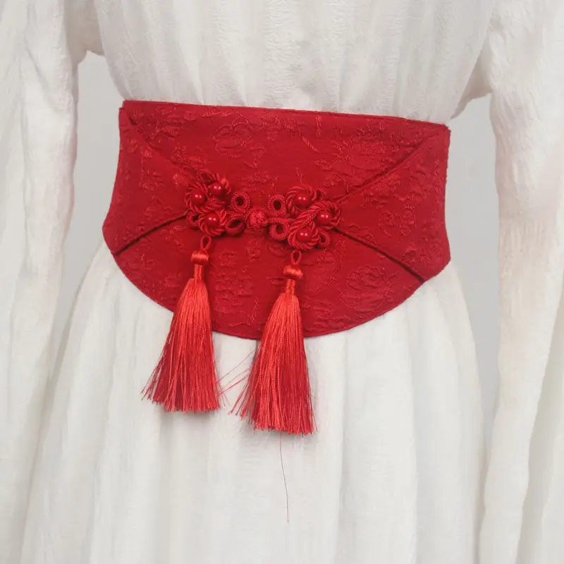 Decorative Hanfu Wide Waist Belt Retro Tassel Women's Dress Sash Floral Embroidery Waist Seal Ethnic Style Versatile Accessories
Decorative Hanfu Wide Waist Belt Retro Tassel Women's Dress Sash Floral Embroidery Waist Seal Ethnic Style Versatile Accessories