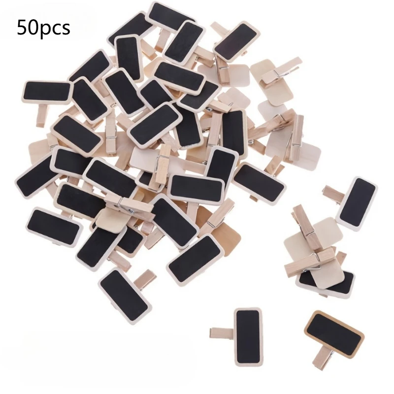 50pcs Wooden Mini Rectangular Blackboard Clip Home Note Blackboard LabelWooden Clip Note Holder Photo Holder
50pcs Wooden Mini Rectangular Blackboard Clip Home Note Blackboard LabelWooden Clip Note Holder Photo Holder
