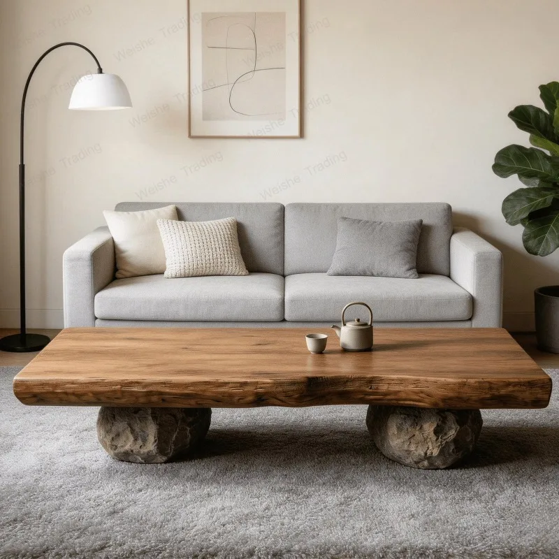 Feeling wabi-sandy wind solid wood coffee table special-shaped living room simple homestay design coffee table log tea table
Feeling wabi-sandy wind solid wood coffee table special-shaped living room simple homestay design coffee table log tea table