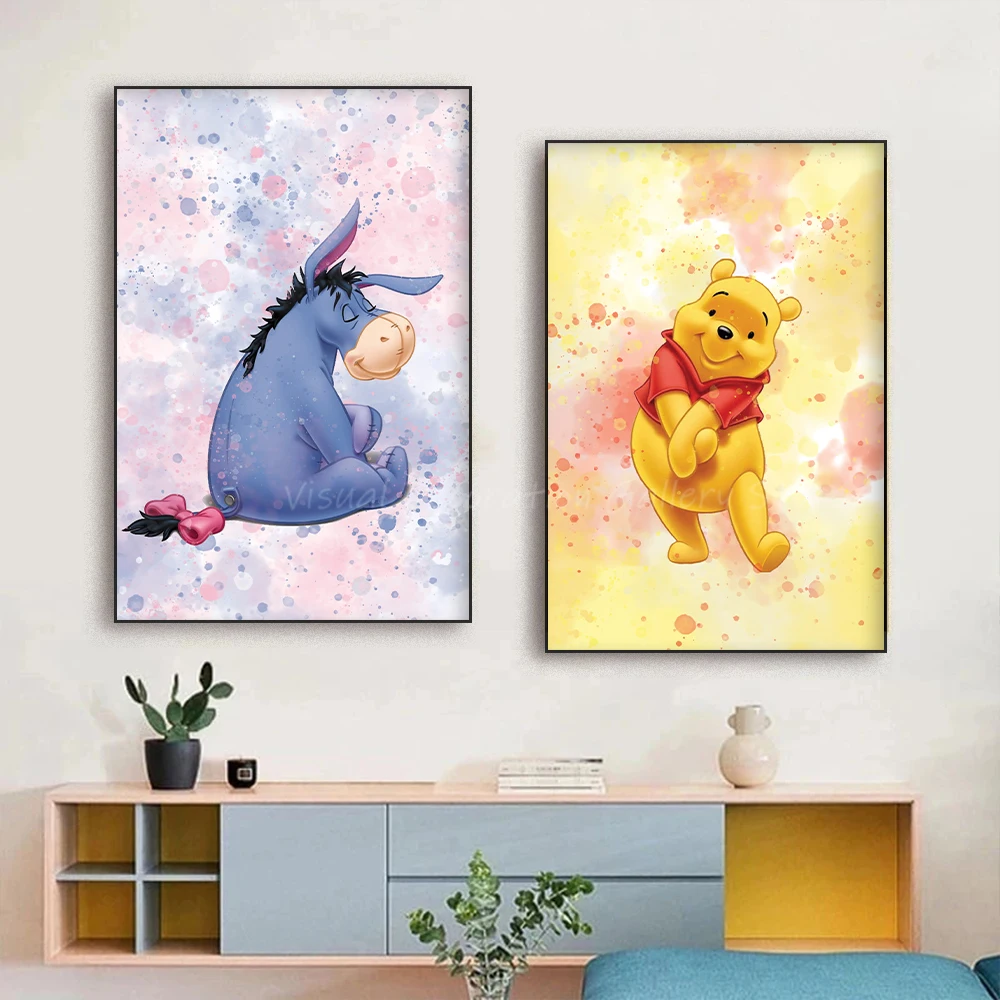 Постер «Винни-медведь эйхор» Disney, Настенная картина акварелью, печать на холсте, картина для гостиной, детской комнаты, Декор, картины, милые подарки
Постер «Винни-медведь эйхор» Disney, Настенная картина акварелью, печать на холсте, картина для гостиной, детской комнаты, Декор, картины, милые подарки