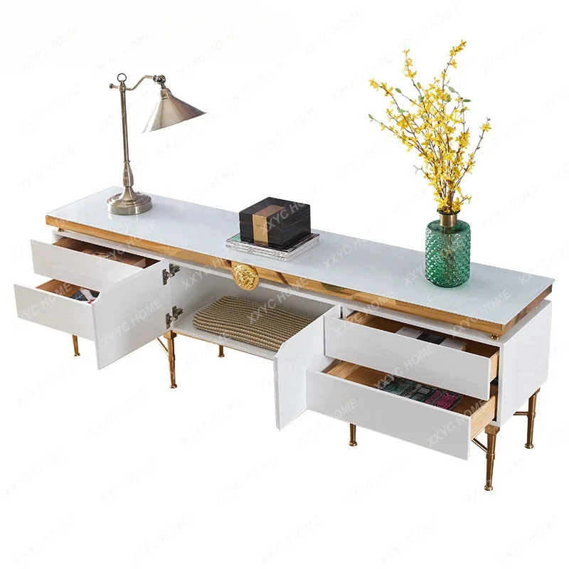 Light Luxury Tv Cabinet Living Room Furniture Modern Stainless Steel Tv Cabinet Lacquered Furniture
Light Luxury Tv Cabinet Living Room Furniture Modern Stainless Steel Tv Cabinet Lacquered Furniture