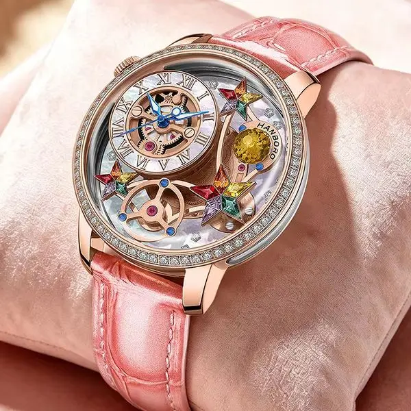 HANBORO Women Quartz Watch 40mm Ladies Wristwatch Luminous 50m Waterproof Luminous Cosmic Celestial Bodies Dial
HANBORO Women Quartz Watch 40mm Ladies Wristwatch Luminous 50m Waterproof Luminous Cosmic Celestial Bodies Dial