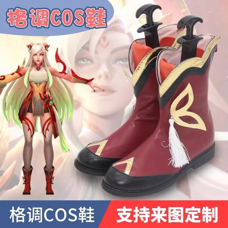 Игра Mythmaker LOL Irelia Обувь для косплея Сапоги Хэллоуин
Игра Mythmaker LOL Irelia Обувь для косплея Сапоги Хэллоуин