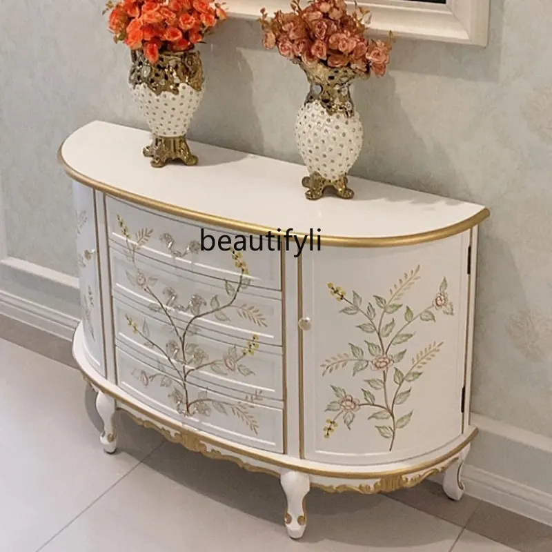 Aisle Cabinet Solid Wood Small Side Cabinet Bedroom Decoration Semicircle Storage Cabinet European-Style Narrow Chest of Drawers
Aisle Cabinet Solid Wood Small Side Cabinet Bedroom Decoration Semicircle Storage Cabinet European-Style Narrow Chest of Drawers