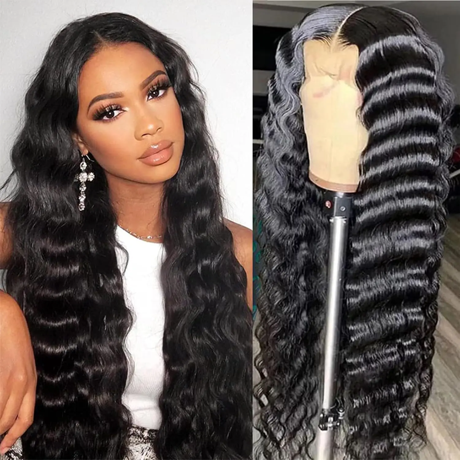 30 38Inch 13x6 Hd Lace Frontal Wig Human Hair Loose Deep Wave Wig 13x4 Curly Wigs Water Wave 360 Full Lace Front Human Hair Wig
30 38Inch 13x6 Hd Lace Frontal Wig Human Hair Loose Deep Wave Wig 13x4 Curly Wigs Water Wave 360 Full Lace Front Human Hair Wig
