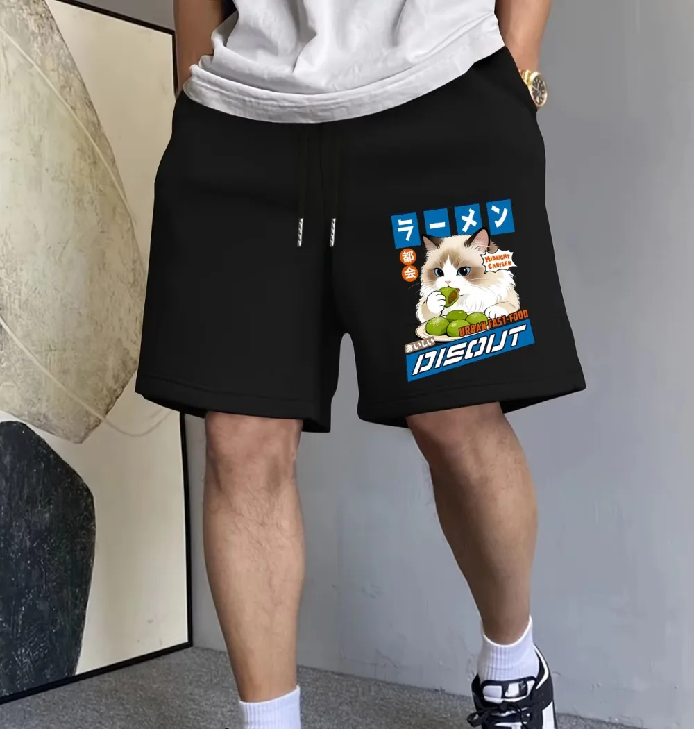 Puppet Cat Eat Meatballs Prints Pants Mens Basics High Waisted Wide Shorts Summer Oversize Shorts Casual Pocket Male Clothes
Puppet Cat Eat Meatballs Prints Pants Mens Basics High Waisted Wide Shorts Summer Oversize Shorts Casual Pocket Male Clothes
