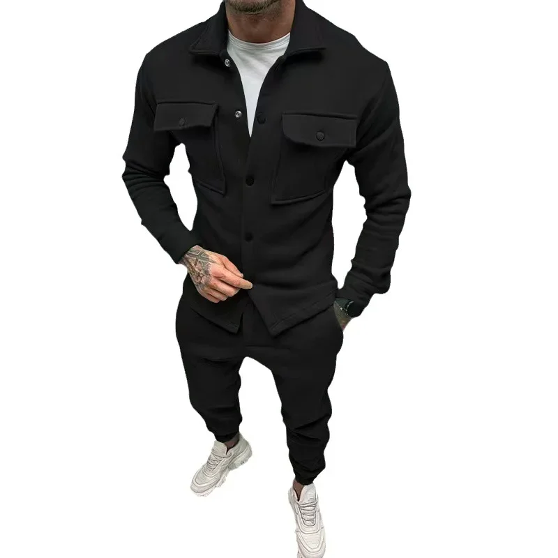 Two Piece Sets Men Pant Set Jackets Full Sleeve Single Breasted Turn Down Collar Coats Casual High Waist Long Pants Autumn 2025
Two Piece Sets Men Pant Set Jackets Full Sleeve Single Breasted Turn Down Collar Coats Casual High Waist Long Pants Autumn 2025