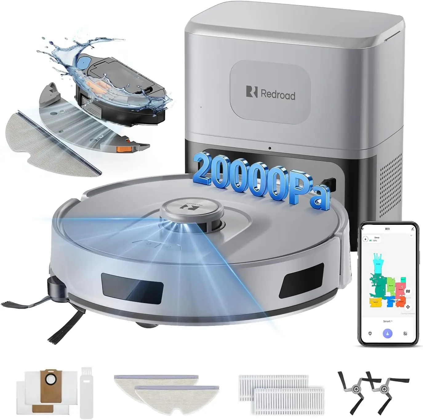 Robot Vacuum 20,000 Pa Robot Vacuum and Mop,90 Day Self Emptying Vacuum Robot,Lidar Navigation,5G/2.4GWiFi APP Aspirateur
Robot Vacuum 20,000 Pa Robot Vacuum and Mop,90 Day Self Emptying Vacuum Robot,Lidar Navigation,5G/2.4GWiFi APP Aspirateur