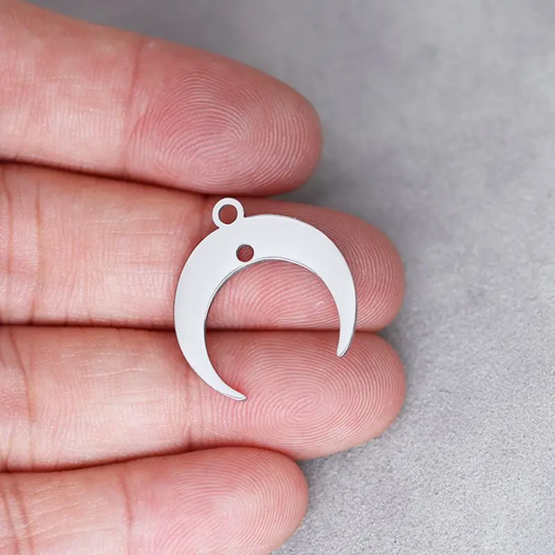 Crescent Moon Trendy Earring DIY Tassels Necklace for Women Stainless Steel Pendant Charms for Jewelry Making Metal Accessory
Crescent Moon Trendy Earring DIY Tassels Necklace for Women Stainless Steel Pendant Charms for Jewelry Making Metal Accessory