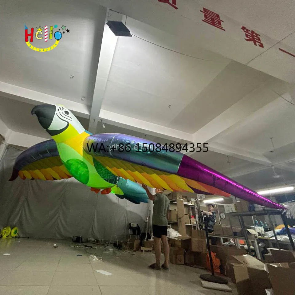 Hanging Large Inflatable Mascot Bird Vivid Colorful Inflatable Parrot Balloon With Led Light
Hanging Large Inflatable Mascot Bird Vivid Colorful Inflatable Parrot Balloon With Led Light