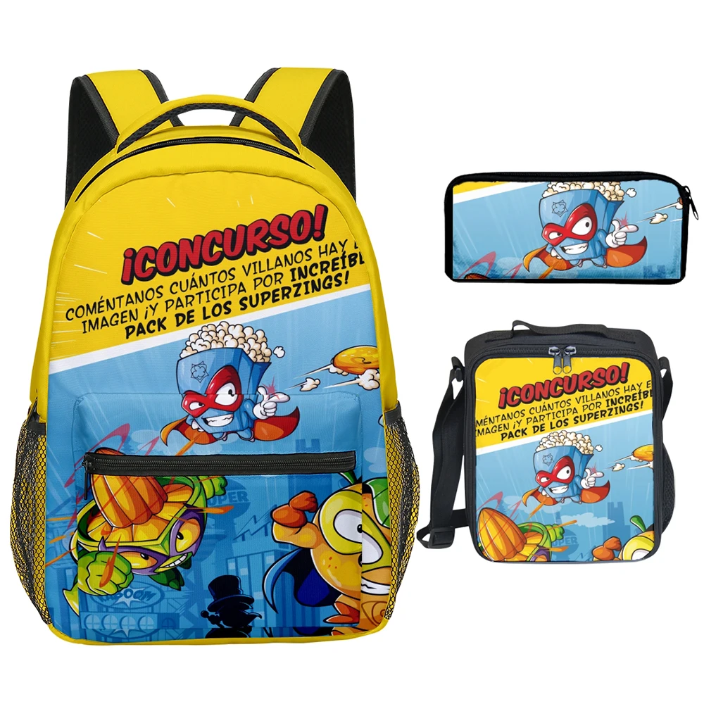 Cartoon Popular Funny Superzings 3D Print 3pcs/Set Student School Bags Laptop Backpack Crossbody Lunch bag Pencil Case
Cartoon Popular Funny Superzings 3D Print 3pcs/Set Student School Bags Laptop Backpack Crossbody Lunch bag Pencil Case
