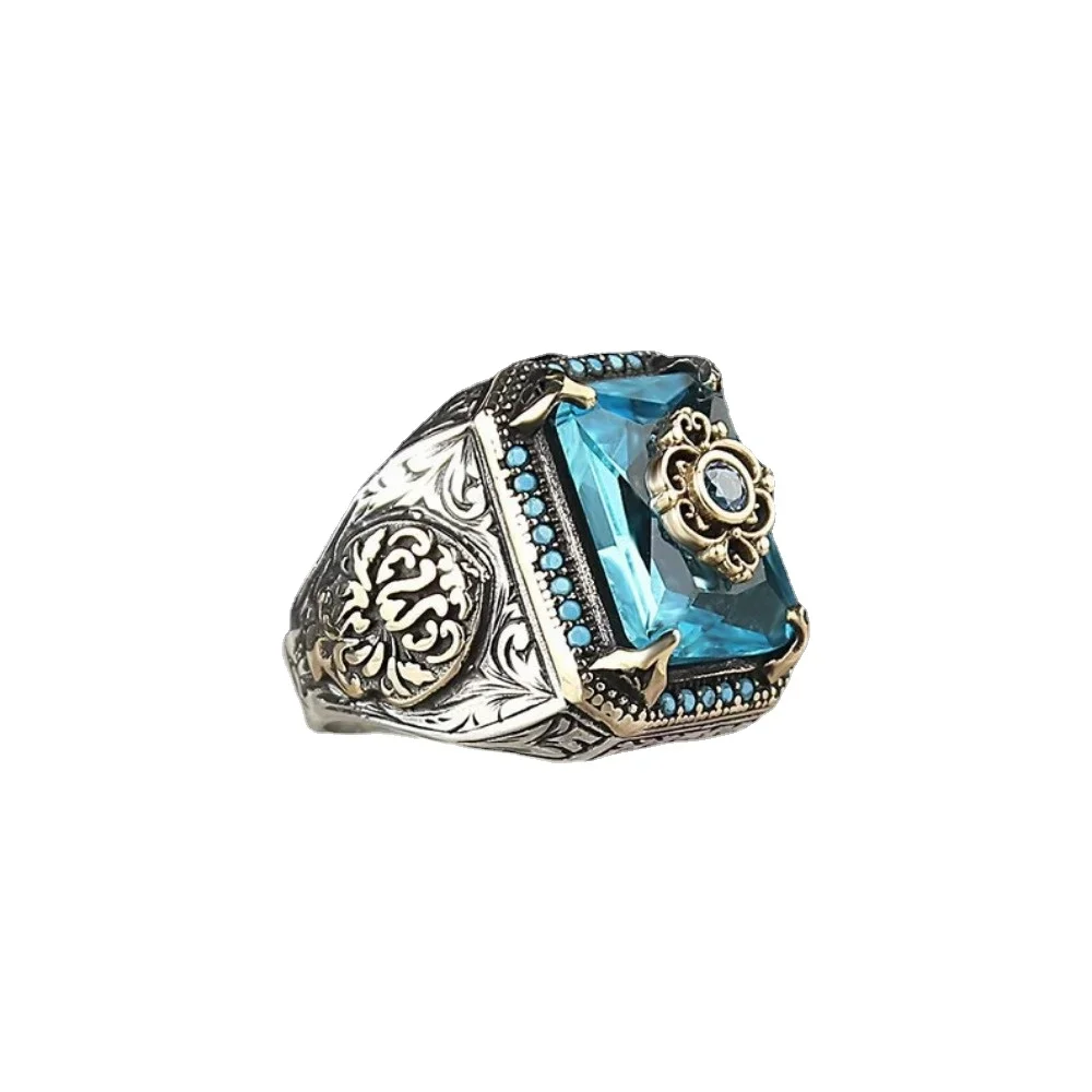 CHUANGCHENG can Retro Personalized Ethnic Style Texture Inlaid Sea Blue Zircon Rings Size 6-13
CHUANGCHENG can Retro Personalized Ethnic Style Texture Inlaid Sea Blue Zircon Rings Size 6-13