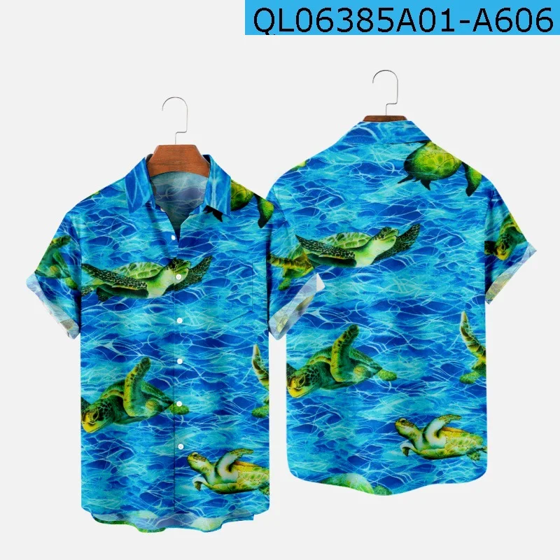 New Men's Hawaii Blue Shirts Sea Turtle Print Short Sleeve Button Up Pocket Shirts Summer Vacation
New Men's Hawaii Blue Shirts Sea Turtle Print Short Sleeve Button Up Pocket Shirts Summer Vacation