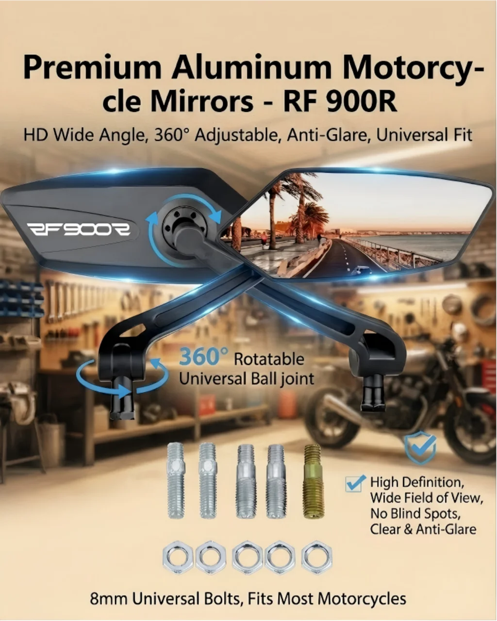 Adjustable Rotating Rearview Mirror For SUZUKI RF900R RF 900R RF-900R 1995 1996 1997 Motorcycle Side Rear view Mirrors
Adjustable Rotating Rearview Mirror For SUZUKI RF900R RF 900R RF-900R 1995 1996 1997 Motorcycle Side Rear view Mirrors