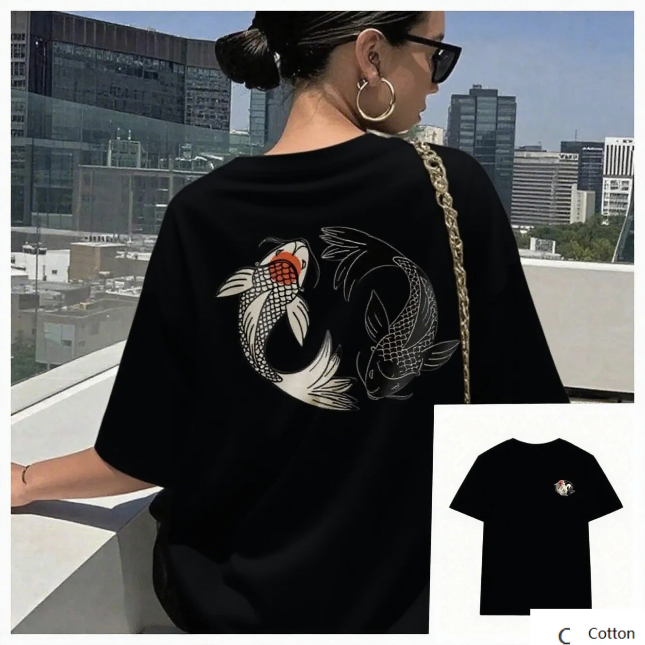 Soft Cotton T Shirt Featuring Traditional Koi Fish Art and Meaningful Japanese Characters Streetwear Print New Arrival Tee S-4XL
Soft Cotton T Shirt Featuring Traditional Koi Fish Art and Meaningful Japanese Characters Streetwear Print New Arrival Tee S-4XL