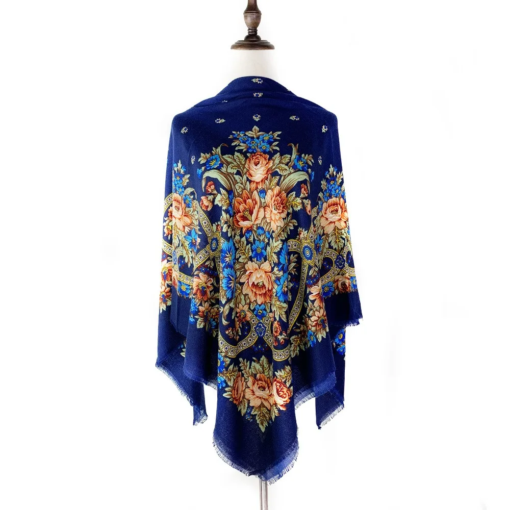 130×130cm Women's Shawl Scarves Breathable Thin Russian National Square Scarf Luxury Floral Print Ethnic Shawl Bandana Summer
130×130cm Women's Shawl Scarves Breathable Thin Russian National Square Scarf Luxury Floral Print Ethnic Shawl Bandana Summer