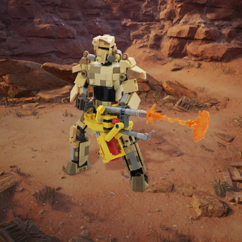 MOC Game Character Desert Camo T-45 Power Armor Model Building Blocks Action Figure Assembly Brick Toy Children's Birthday Gift
MOC Game Character Desert Camo T-45 Power Armor Model Building Blocks Action Figure Assembly Brick Toy Children's Birthday Gift