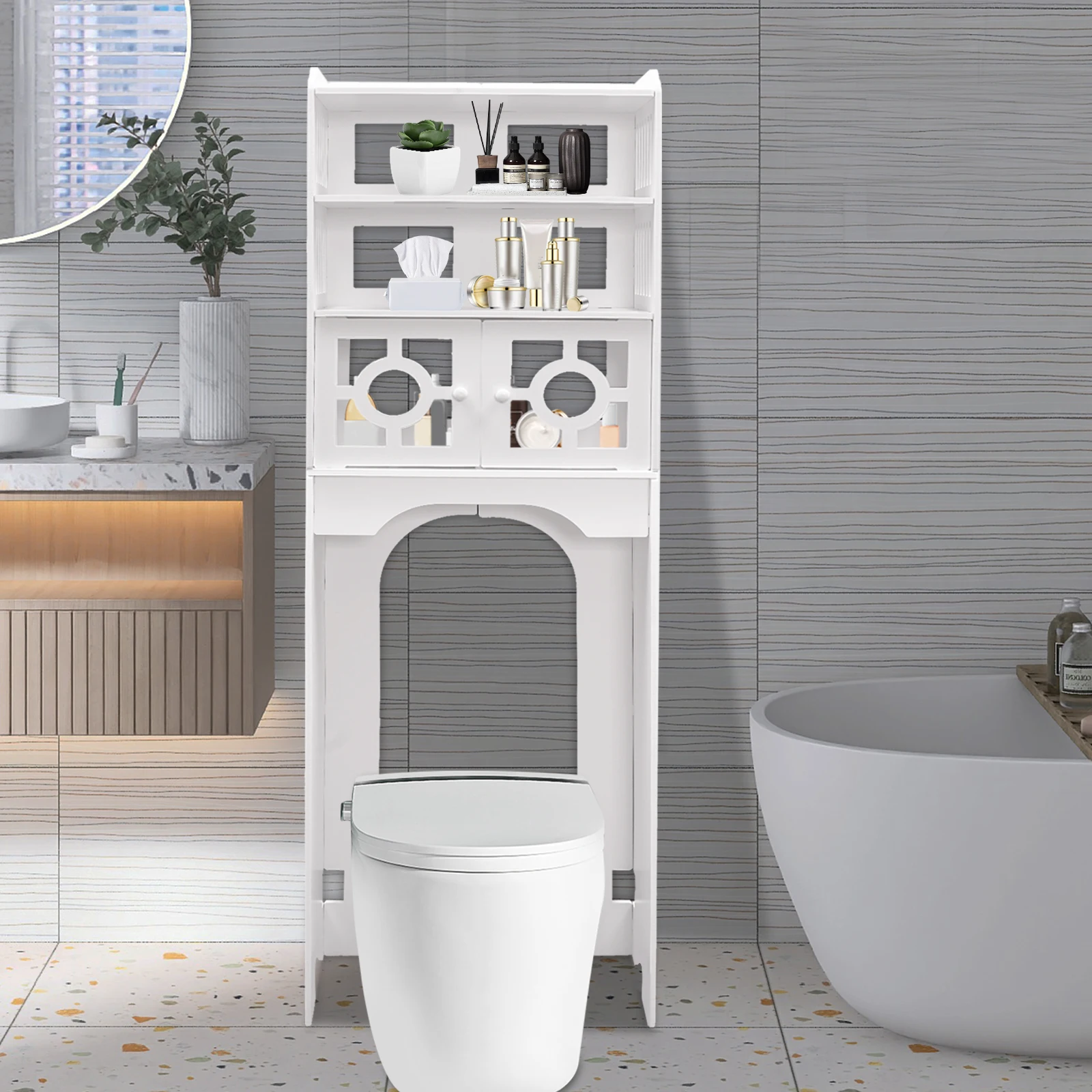 4-Tier Toilet Cabinet Space-Saving Bathroom Organizer Storage Organizer for Bathroom Essentials Toilet Bathroom Furniture
4-Tier Toilet Cabinet Space-Saving Bathroom Organizer Storage Organizer for Bathroom Essentials Toilet Bathroom Furniture