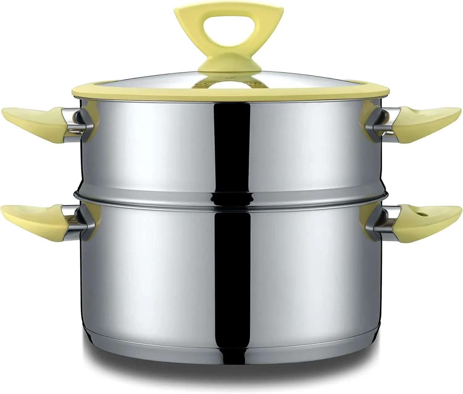3 Quart Stainless Steel 3 Piece Steamer Cookware Set. Features 2 Quart Veggie Steamer and 3 Quart Cooking Pot with tempe
3 Quart Stainless Steel 3 Piece Steamer Cookware Set. Features 2 Quart Veggie Steamer and 3 Quart Cooking Pot with tempe