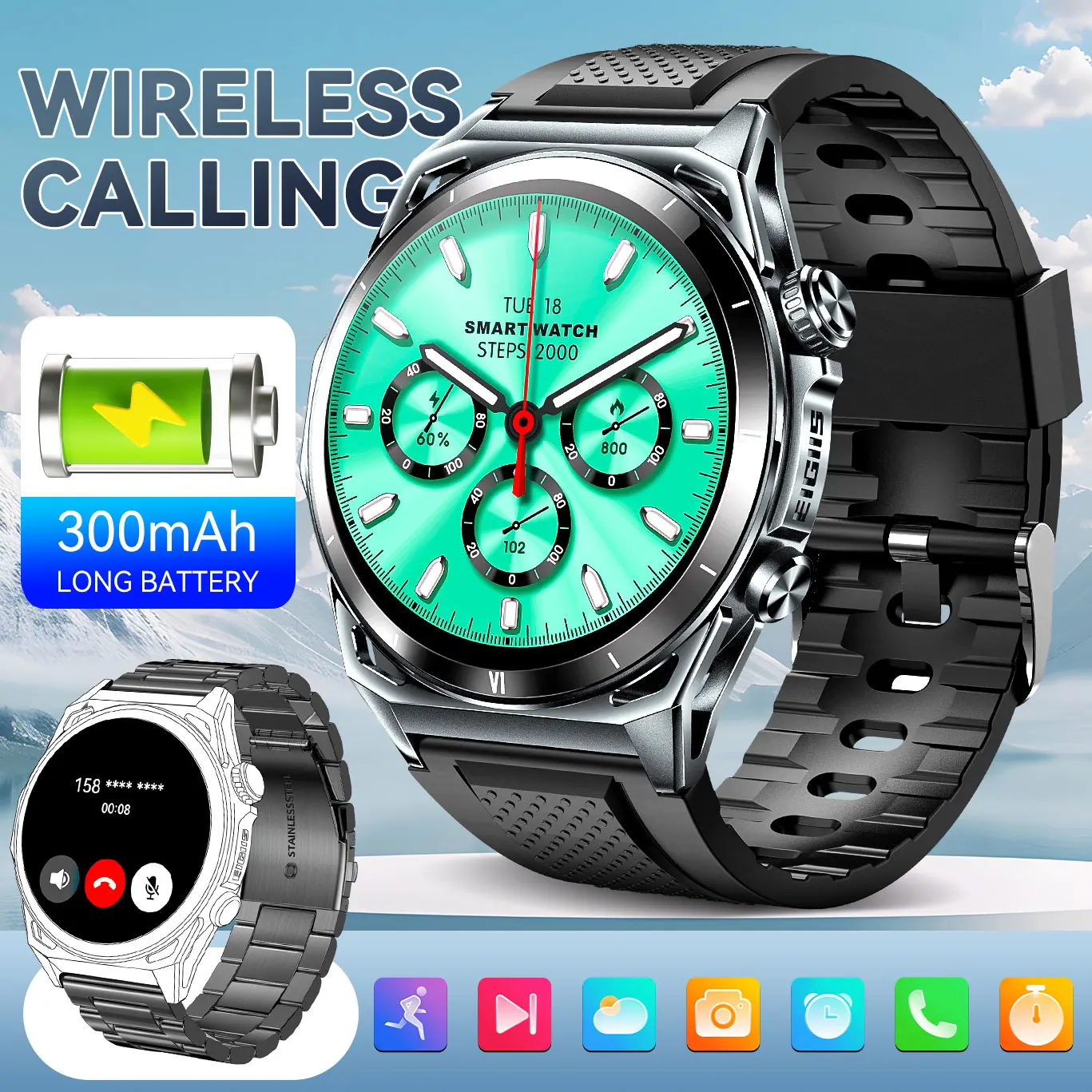 LaNikar Новые Смарт-часы 1,43 "AMOLED-дисплей Мужские черные спортивные часы KE Series Bluetooth Монитор здоровья вызовов IP68 Водонепроницаемый KE6
LaNikar Новые Смарт-часы 1,43 "AMOLED-дисплей Мужские черные спортивные часы KE Series Bluetooth Монитор здоровья вызовов IP68 Водонепроницаемый KE6