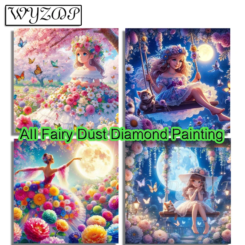 5D Diy 100% Fairy Dust Diamond Painting Kits Cartoon girl Full Square Embroidery Gem Stitch AB Diamond Art Full Crystal Docer
5D Diy 100% Fairy Dust Diamond Painting Kits Cartoon girl Full Square Embroidery Gem Stitch AB Diamond Art Full Crystal Docer