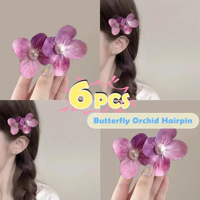 1~6Pcs Butterfly Orchid Hair Clip Women Girls Artificial Flower Hairpins Fashion Korean Fairy Bangs Side Clip Hair Accessories
1~6Pcs Butterfly Orchid Hair Clip Women Girls Artificial Flower Hairpins Fashion Korean Fairy Bangs Side Clip Hair Accessories