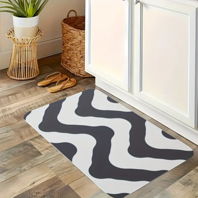 1PC Wave Pattern Kitchen Rug Non-Slip Door Mat Pop design Bathroom Rug Bath Mat Carpet for Home Sink Laundry Decor
1PC Wave Pattern Kitchen Rug Non-Slip Door Mat Pop design Bathroom Rug Bath Mat Carpet for Home Sink Laundry Decor
