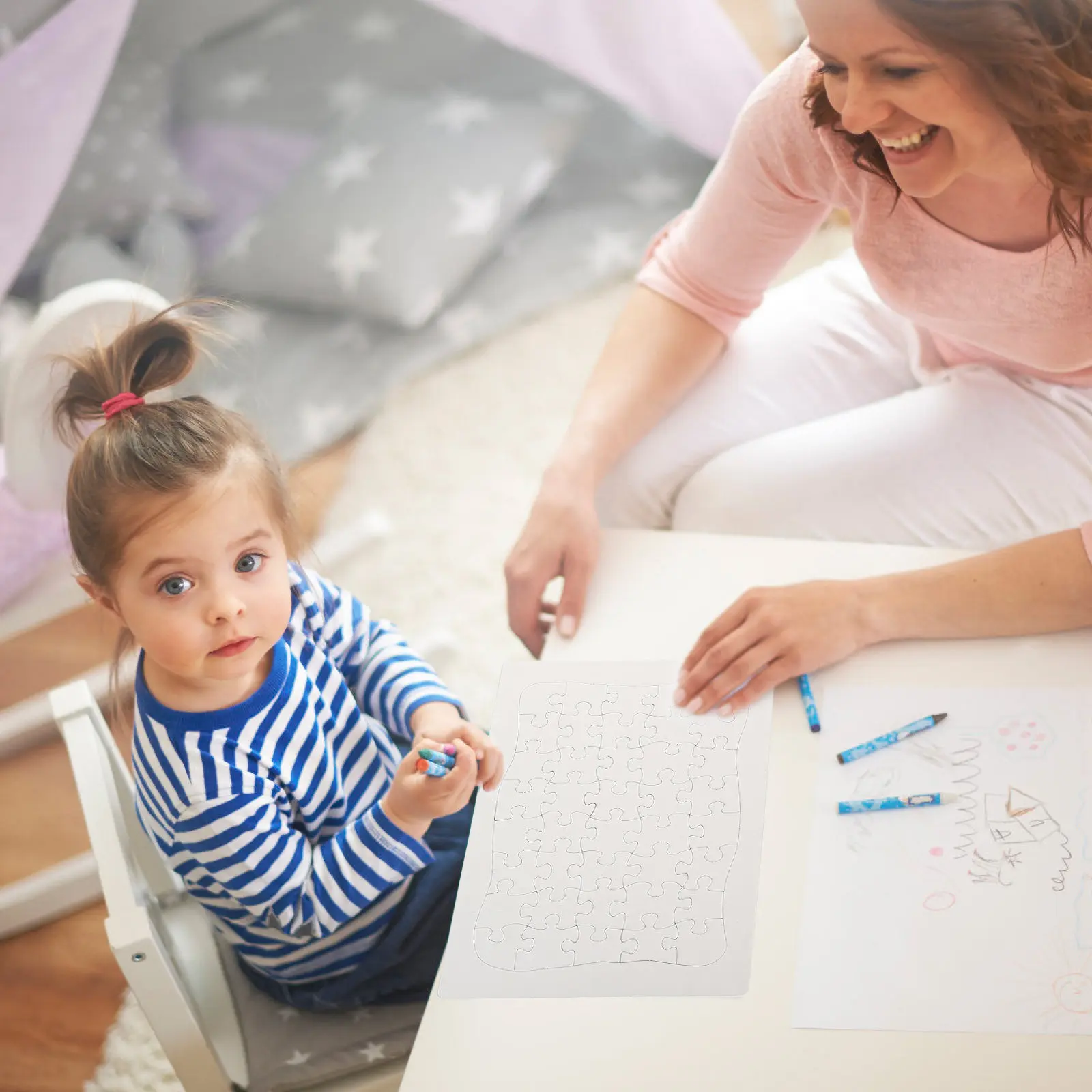 2Sets White Blank Puzzle for Kids DIY Graffiti Drawing Painting Custom Sublimation Jigsaw Creative Cognitive Development
2Sets White Blank Puzzle for Kids DIY Graffiti Drawing Painting Custom Sublimation Jigsaw Creative Cognitive Development