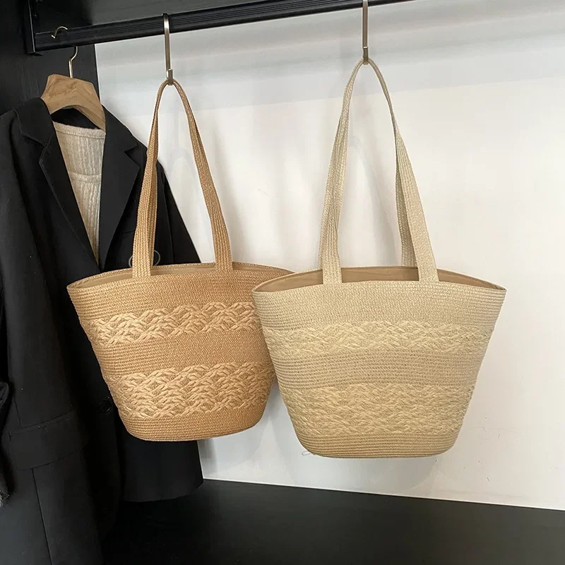 Летняя соломенная сумка-тоут в стиле бохо, тканые пляжные праздничные сумки на плечо, большие вместительные сумки на молнии для путешествий и отпуска
Летняя соломенная сумка-тоут в стиле бохо, тканые пляжные праздничные сумки на плечо, большие вместительные сумки на молнии для путешествий и отпуска