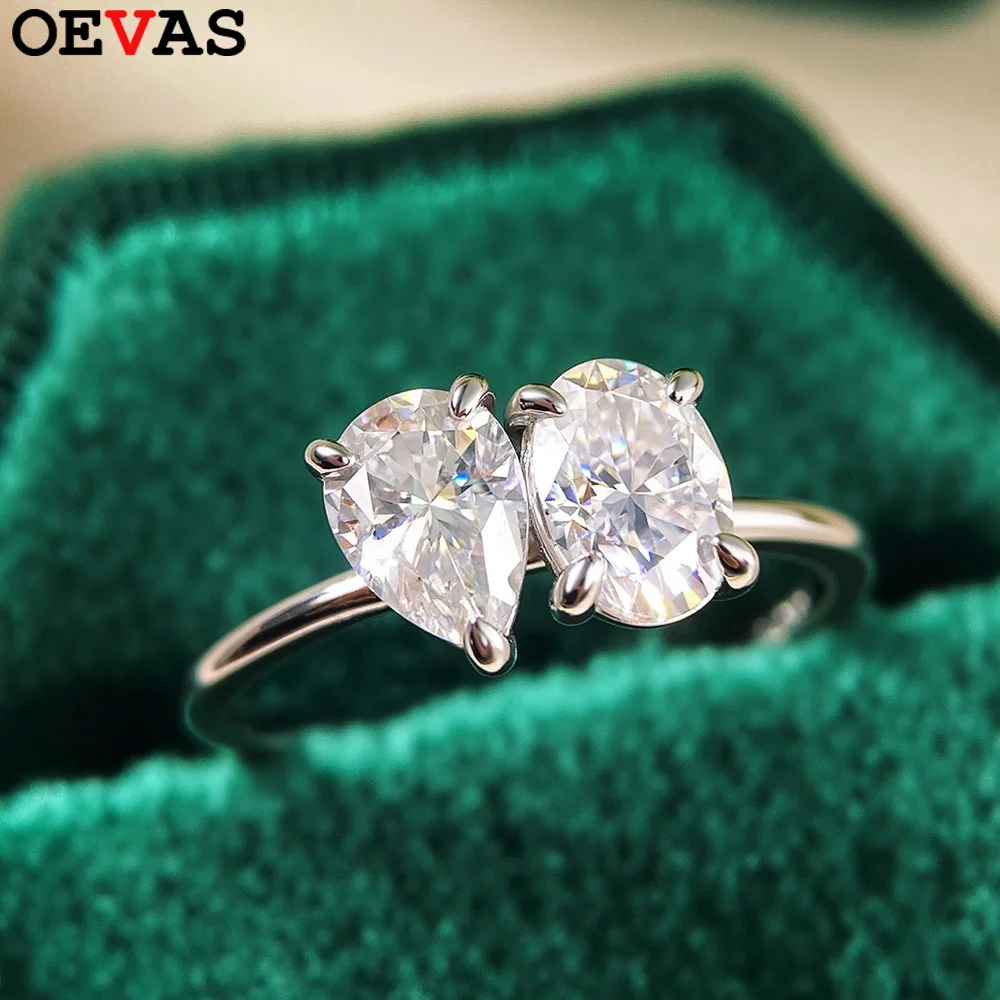 OEVAS 2 Stones Pear/Oval Cut Moissanite Rings S925 Silver Toi et Moi Wedding Rings For Women Engagement Fine Jewelry with GRA
OEVAS 2 Stones Pear/Oval Cut Moissanite Rings S925 Silver Toi et Moi Wedding Rings For Women Engagement Fine Jewelry with GRA