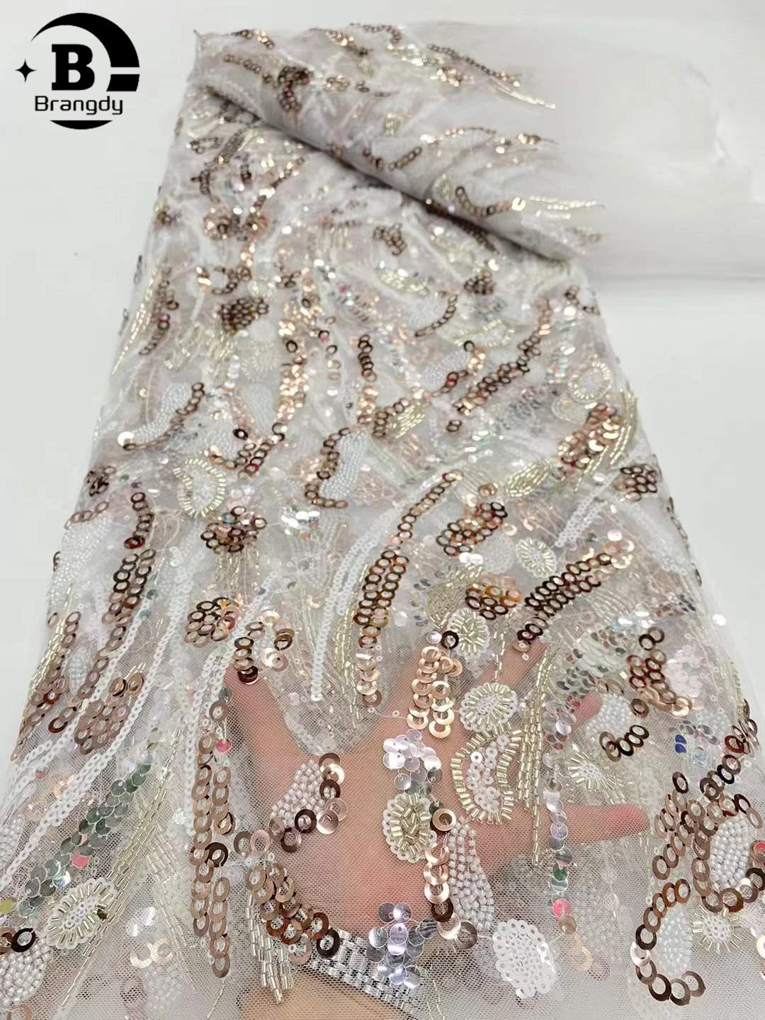 White African Beaded Tulle Lace Fabric 2025 High Quality French Sequin Embroidery Nigerian Lace Fabric Wedding Party Dress
White African Beaded Tulle Lace Fabric 2025 High Quality French Sequin Embroidery Nigerian Lace Fabric Wedding Party Dress