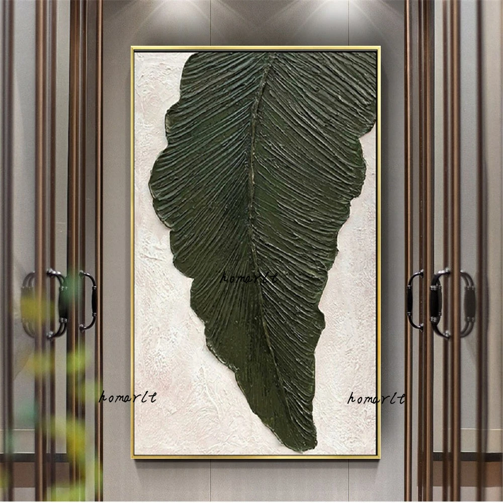 Green Leaf Thick Wall Art Picture Handmade Abstract Large Oil Painting Thick Texture Canvas Painting Home Decor Minimalist Style
Green Leaf Thick Wall Art Picture Handmade Abstract Large Oil Painting Thick Texture Canvas Painting Home Decor Minimalist Style