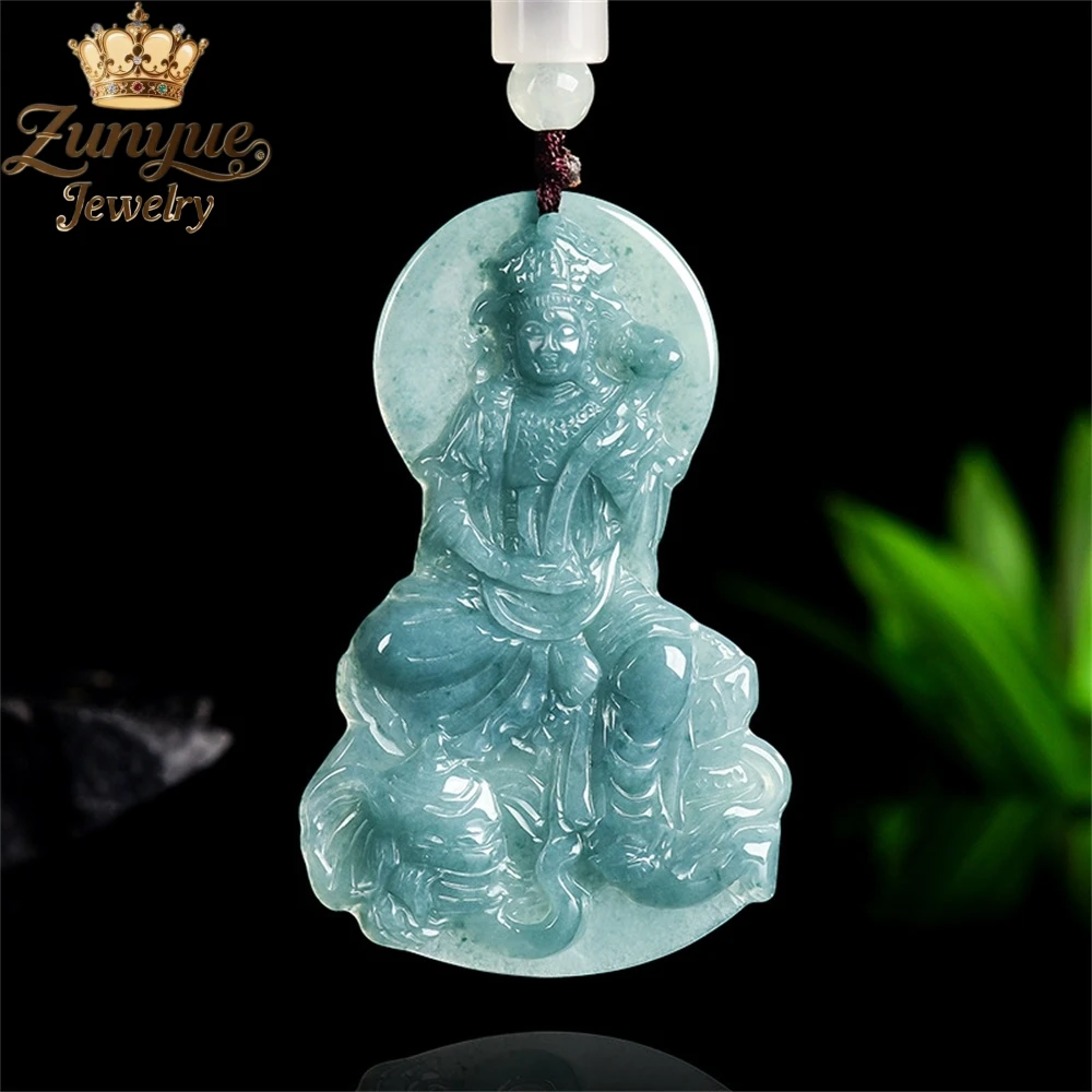 Натуральный жадеит класса А, голубая вода, Гуаньинь Самантабхадра, бодхисаттва, клейкий нефритовый кулон, роскошное качество, ювелирные изделия, подвески, подарок
Натуральный жадеит класса А, голубая вода, Гуаньинь Самантабхадра, бодхисаттва, клейкий нефритовый кулон, роскошное качество, ювелирные изделия, подвески, подарок