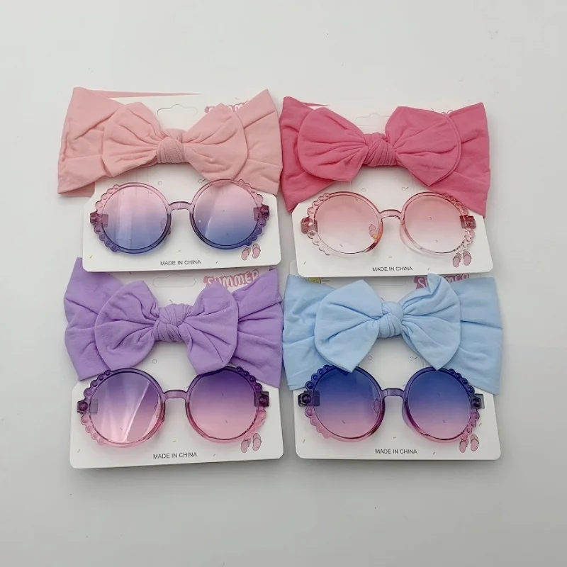 Baby Solid Color Bowknot Hairband Fashion Glasses Eyewear Hair Accessories Set
Baby Solid Color Bowknot Hairband Fashion Glasses Eyewear Hair Accessories Set