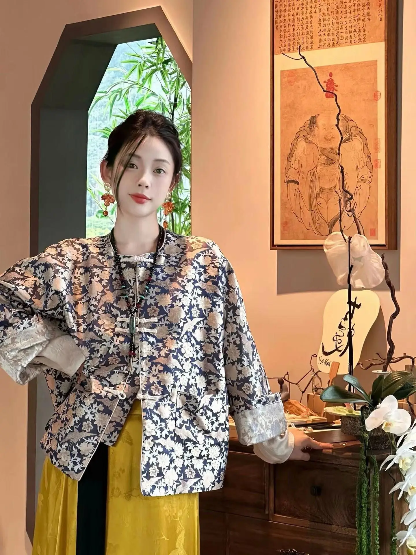 Korea Retro Jacket Women New Loose Tops Coats Fashion Buttons Chic Niche Flower Pattern
Korea Retro Jacket Women New Loose Tops Coats Fashion Buttons Chic Niche Flower Pattern