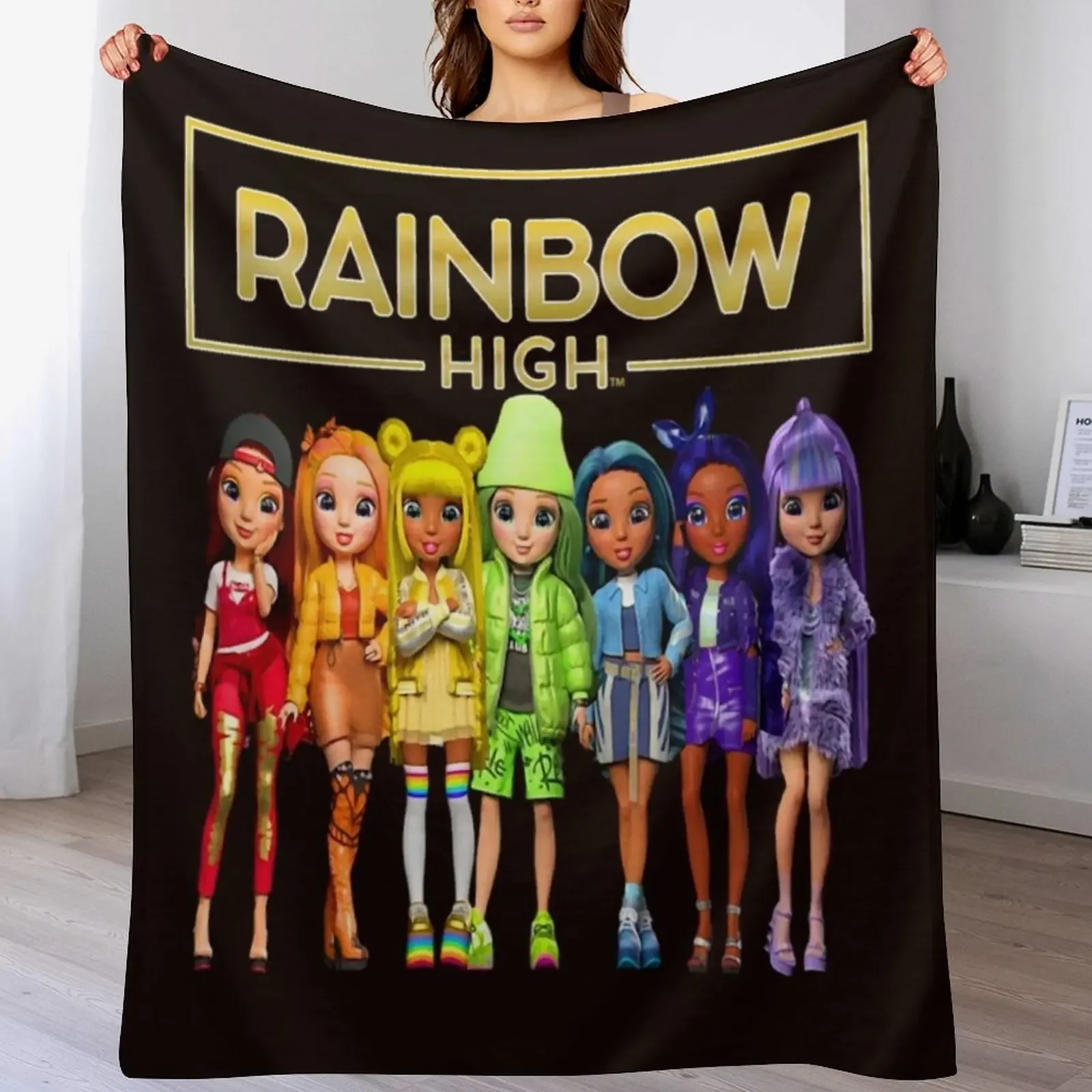 Rainbow High Gift For Fans rainbow high dolls rainbow high characters Throw Blanket Spring Fall Cozy Throw Blanket for Couch
Rainbow High Gift For Fans rainbow high dolls rainbow high characters Throw Blanket Spring Fall Cozy Throw Blanket for Couch
