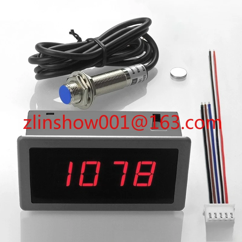 4-Digit LED digital display DC tachometer Motor velocimeter
4-Digit LED digital display DC tachometer Motor velocimeter