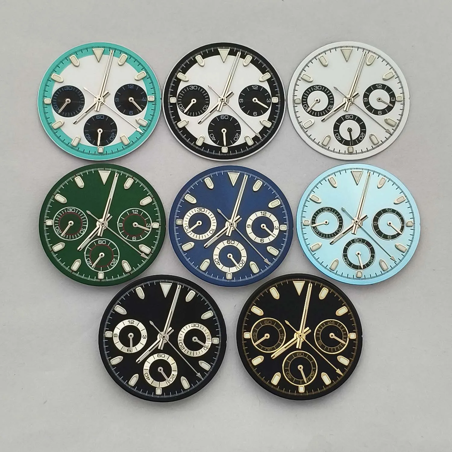 Аксессуары для часов 29,5 мм, эмалированный солнечный узор, кварцевый циферблат + циферблат, зеленый светящийся свет, подходит для японского механизма VK63
Аксессуары для часов 29,5 мм, эмалированный солнечный узор, кварцевый циферблат + циферблат, зеленый светящийся свет, подходит для японского механизма VK63