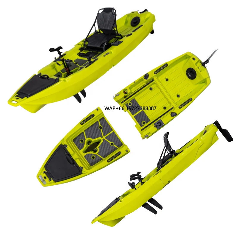 Single 10ft Popular 2 Pieces Modular Fishing Kayak Fin Flap Pedal Fishing Kayak Easy Take OEM Foot Pedal Kayak Model LLDPE
Single 10ft Popular 2 Pieces Modular Fishing Kayak Fin Flap Pedal Fishing Kayak Easy Take OEM Foot Pedal Kayak Model LLDPE