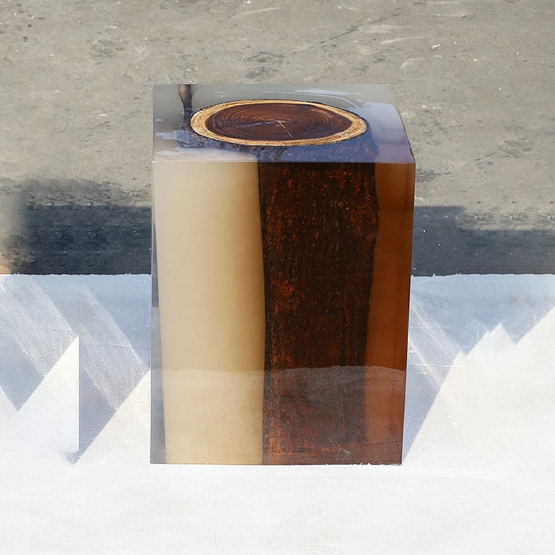 Imitation Han jade stool solid wood tea room pier transparent resin stool art furniture
Imitation Han jade stool solid wood tea room pier transparent resin stool art furniture