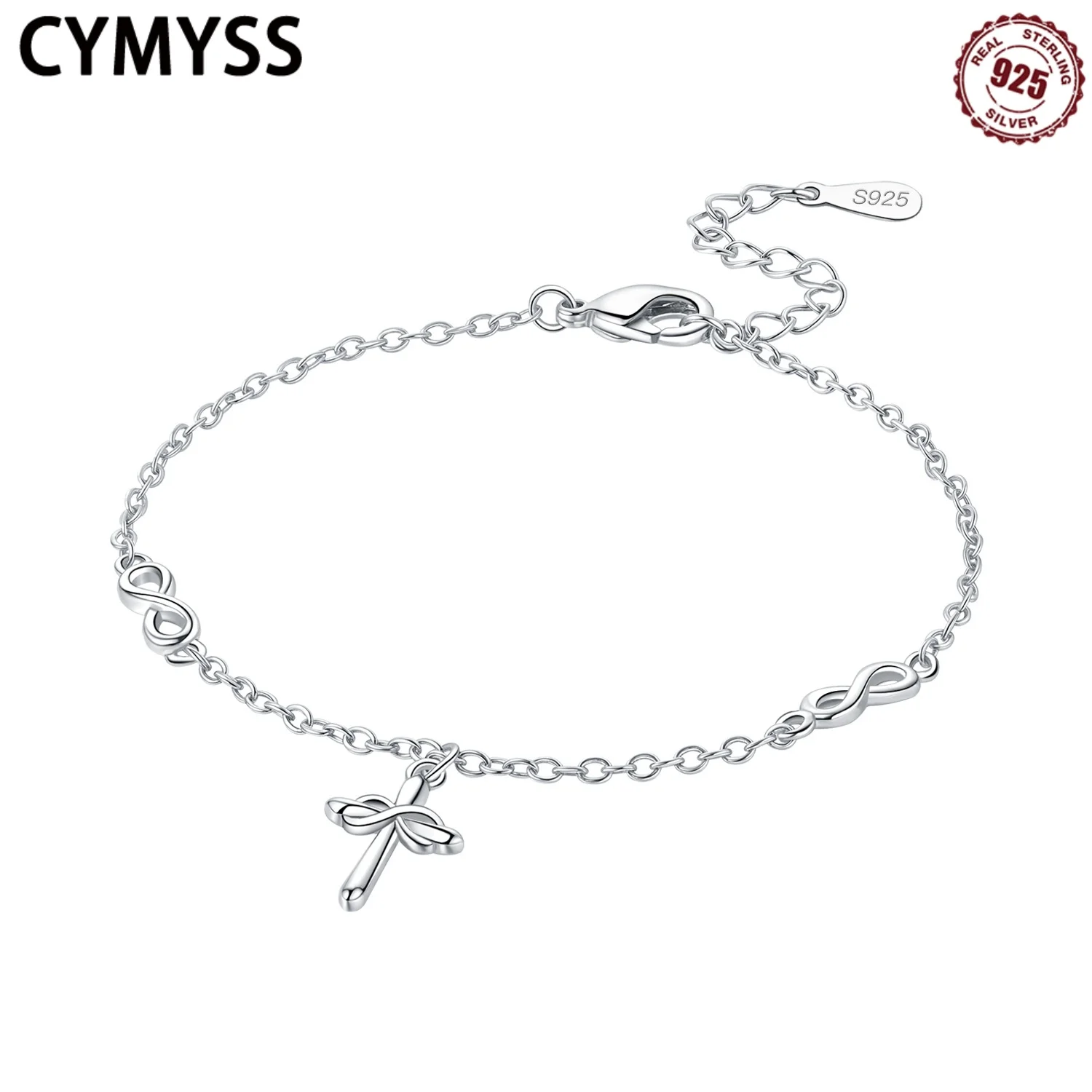 CYMYSS 925 Sterling Silver Cross Bracelet women's Bracelet Suitable For Wedding Party Gifts Jewelry Religious Symbol Bracelet
CYMYSS 925 Sterling Silver Cross Bracelet women's Bracelet Suitable For Wedding Party Gifts Jewelry Religious Symbol Bracelet
