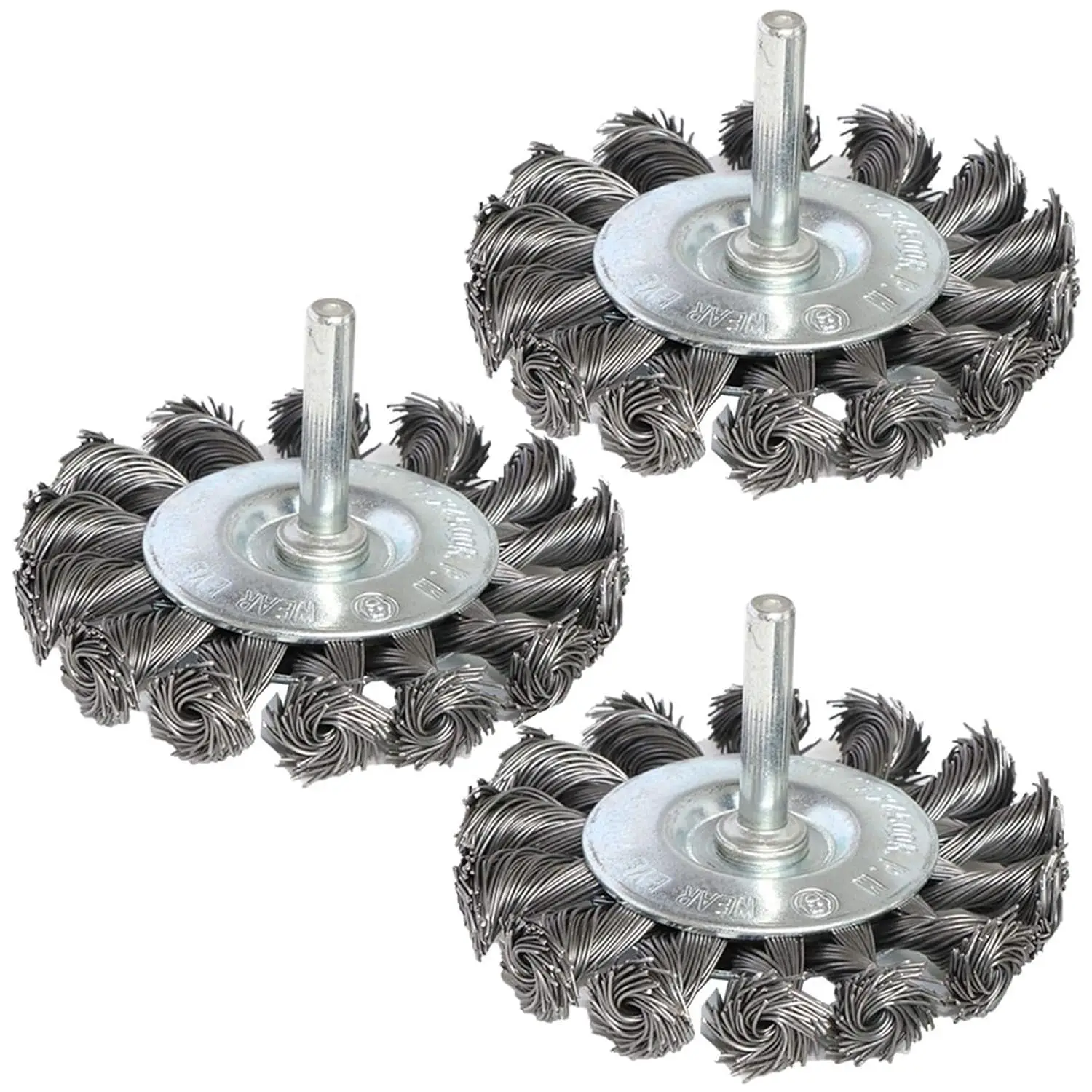 3Pcs 3" Knotted Wire Wheel Brushes for Drill, 1/4" Shank, Rust & Paint Removal, Power Grinder Accessories
3Pcs 3" Knotted Wire Wheel Brushes for Drill, 1/4" Shank, Rust & Paint Removal, Power Grinder Accessories
